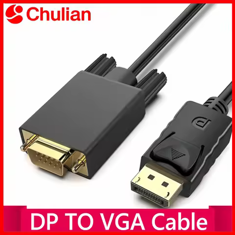 DisplayPort to VGA Cable DisplayPort to VGA Adapter Conversion HD Video Cable For TV Monitor Laptop 