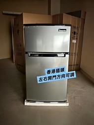 💕送貨上門[急放！]家用雪櫃  Refrigerator 出租房辦公室宿舍雪櫃 100%新 雙門雪櫃 冷凍冷藏 左右門可調 細雪櫃 迷你雪櫃  現貨 保養