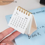 factoryoutlet2.sg 2023/2024 Calendar Delicate Simple Desk Fresh And High-end Mini Desktop Note Coil Calendar For Book Office School Supplies Hot