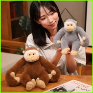 Hanging Gibbon Plushie Soft Stuffed Monkey Toy With Magic Tape Hands For Hanging Decor