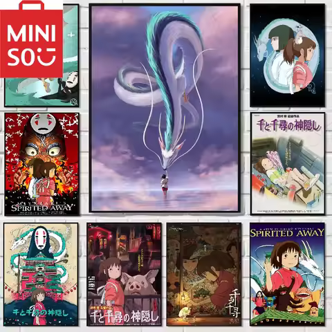 MINISO 5DDIY Diamond Painting Movie S-Spirited A-AwayS Style Square/Round Mosaic Embroidery Art Wall