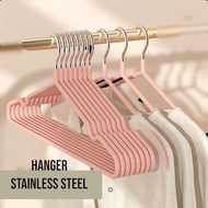 Hanger Anti-Slip Clothes Hangers Stainless Steel Hanger Penyangkut Baju Hanger Tudung Bawal Shawl Hanger Baju Besi