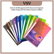 Unicorn A4 Management File Document Organize Folder Filing with PVC Plastic Fastener (A805) -Random 