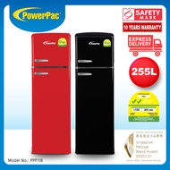 PowerPac 2-Door Fridge 255L Retro Fridge (PPF260)