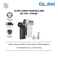 GLINK (TF90) -Ultra Turbo Handheld Mini Jet Fan Black/ White