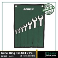 COMBINATION WRENCH SET 7 PCS METRIC KUNCI RING PAS 09070 SATA TOOLS - HOLIGANSTORE