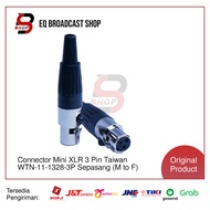 Taiwan WTN-11-1328-3P 3 Pin XLR Mini Connector Pair (M to F) Mini Connector/ XLR Connector/