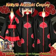 Japanese Anime Naruto Akatsuki Uchiha Sasuke Itachi Cosplay Cloak Kids & Adults Ninja Robe Costume f