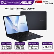 ASUS Vivobook 14 X1407QA-LY069W (SNPN X1 26/16GB/1TB/14"FHD/ADRENO/W11H) 2 YEARS WARRANTY