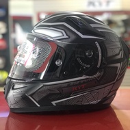 Kyt K2 Rider Flat Pinlock Black Panther 1 Black Doff Silver