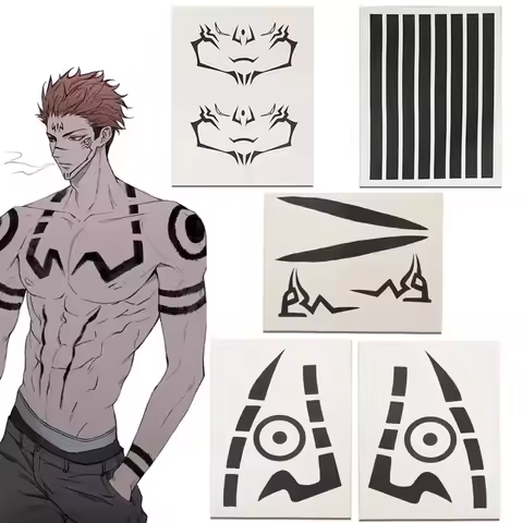 Anime Jujutsu Kaisen Stickers Cosplay Ryomen Sukuna Itadori Yuji Inumaki Toge Waterproof Tattoo Stic