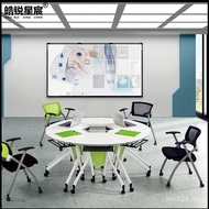 School Classroom Foldable Oval Combination Training Table Splicing Table Conference Table Long Table