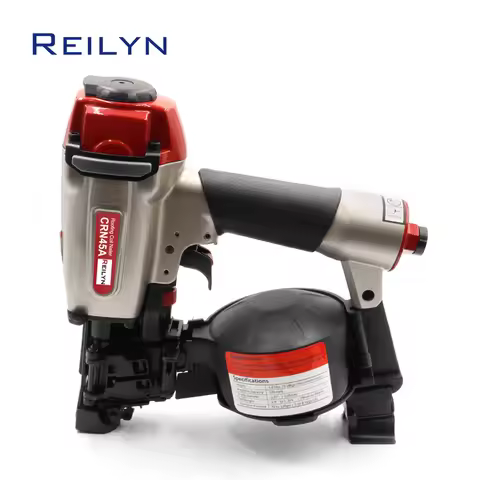 Reilyn Roofing Nail Gun CRN45A Big Cap Coil Nailer for 19-45mm Roof Nails Asphalt Shingles Pneumatic