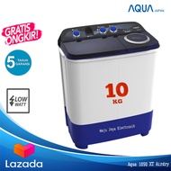 Mesin cuci 2 Tabung AQUA JAPAN AQW 1050 XT Cuci dan Kering Hijab Series Airdry System 10 KG