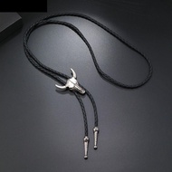 AUBREY1 Men Necklace, Ethnic Style Copper Ox Head Pendant Necklace, Unique Silver Golden Jewelry Acc