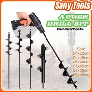 Auger Drill Bit Garden Auger Spiral Bit Flower Planting Hole Digger Ground Auger Yard Gardening Plan