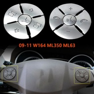 Silver 1 Set Steering Wheel Left Right Control Button Sticker Transparent Round Scratch-Resistant Pr
