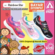 NEW!!! Sepatu sekolah anak perempuan cantik murah Aerostreet hitam ungu pink 100% Original type pere