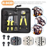 Electrical Terminals Ratchet Crimpers Plier Kit Cable Wire Crimping Tool Set