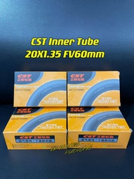 CST Bicycle Inner Tube 20x1.35 FV60mm Premium Tube 20" Presta Valve 60mm Folding Road Bike