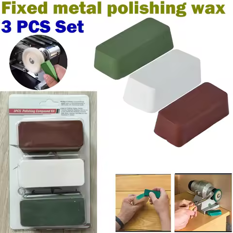 3PCS Metal Polishing Wax Set Stainless Steel Solid Grinding Paste Decontamination Scratch Repair and