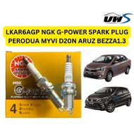 LKAR6AGP NGK G-POWER SPARK PLUG PERODUA MYVI D20N ARUZ BEZZA1.3