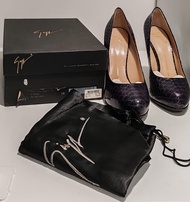 Giuseppe Zanotti 紫色蛇紋高跟鞋
