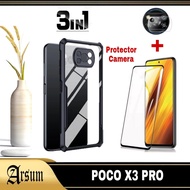 PROMO 3-IN1 Case XIAOMI POCO X3 GT/POCO X3 PRO/ POCO X3 NFC/ POCO X3 TRANSPARAN Softcase Casing D