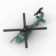 Black Hawk 76991 Zhi Apache Helicopter Play moc Building Blocks Military Fighter Assembly Equipment 