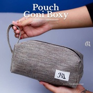 Souvenir Pouch Burlap Material Boxy/Volume Pouch Gail Boxy