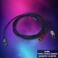 1.5M Acoustic Male Type C to RCA Cable 1.5 Meter Male Audio Type C to RCA Cable Acoustic