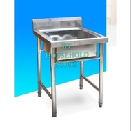 Stainless Steel Commercial Single Bowl Kitchen Sink