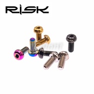 RISK Titanium Alloy Bicycle Water Bottle Cage Bolts M5x12 Umbrella Head