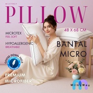 [Milkyway] Micro Pillow (Synthetic Goose Feather) / Microfiber Pillow (Goose Down Feather) (1pcs)
