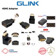 GLINK Micro HDMI To HDMI,90 Degree HDMI To HDMI,HDMI Extender Joint Connector, Mini HDMI to HDMI, DV