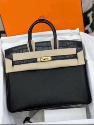 全新 愛馬仕 Hermes Birkin 25 黑金touch matt霧面