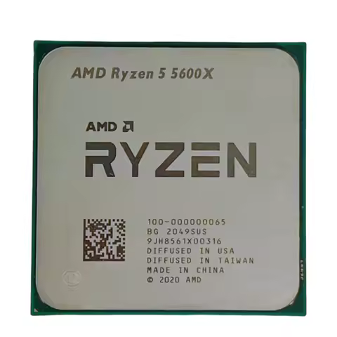 AMD Ryzen 5 5600X R5 5600X CPU Processor 6 Cores 12 Threads 4.6GHz AM4 for Gaming Desktop