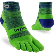 INJINJI TRAIL MIDWEIGHT MINI CREW CANOPY Short Running Socks Green Quick Drying