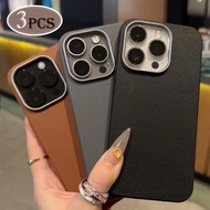 3 Pcs Simple TPU Textured Soft Phone Case, Solid Color, Suitable For IPhone 16 Pro Max, 16E, 14/13, 