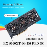 SAPPHIRE RX 5600XT 6G D6 PRO OC GAMING Video Cards Radeon RX 5600 Xt 6GB GPU Graphic Card PCI Expres