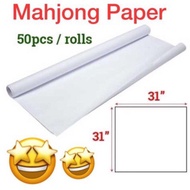 White Mahjong Paper 50gsm 31" x 31" 50gsm 50sheets Kertas Mahjung / Flip Chart 50's 麻将纸 白纸 Mahjong P