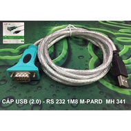 USB cable -> RS 232 1.8m M-pard MH 341, usb to com cable 9 rs232