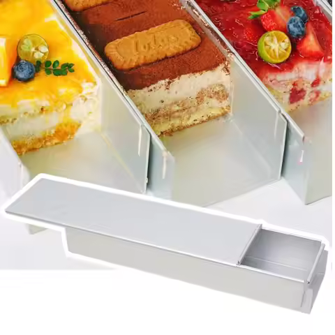Tiramisu Pan Aluminum Rectangle Cake Mold Tiramisu Box Cheesecake Baking Tray Baking Pan Dish Oven T