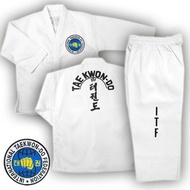 Add logo Maddockdo Brand Basic ITF Taekwondo Karate Kung fu Uniform Baju Suit (Without Embroidery)