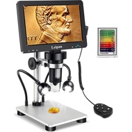 7" LCD Digital Microscope 1200X,Leipan 12MP Coin Microscope with Screen for Adults,1080P Video Micro