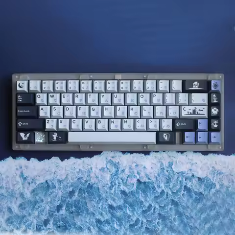 DOMIKEY Zero-G Studio Midnight keycaps Cherry Profile For 61 68 84 87 104 Keys Cherry Mx Switch Mech