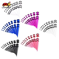 [lahomia] 18 Pieces Ear Gauges Stretching Kit  Taper 14G-00G Expanders Piercings Jewelry