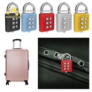 BOLONI12 6 Digit Button Password Lock Combination Lock Metal Portable Backpack Zipper Lock