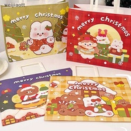 [weijiaott] Merry Christmas Paper Gift Bags Candy Cookie Packing Handbags Christmas Party Supplies Cartoon Cute Large Capacity Tote Bags SG