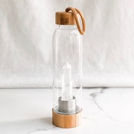 Clear Quartz Crystal Infused Water Bottle